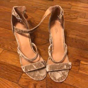 Urban outfitters velvet heels
